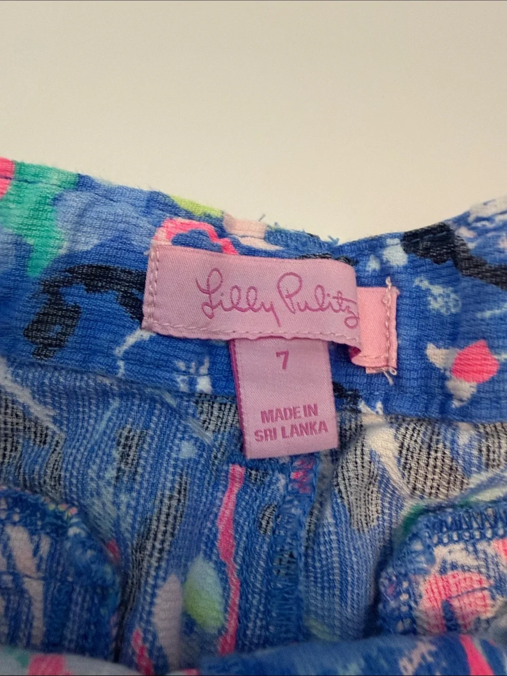 Lilly Pulitzer Blue Floral Print Girls' Shorts
